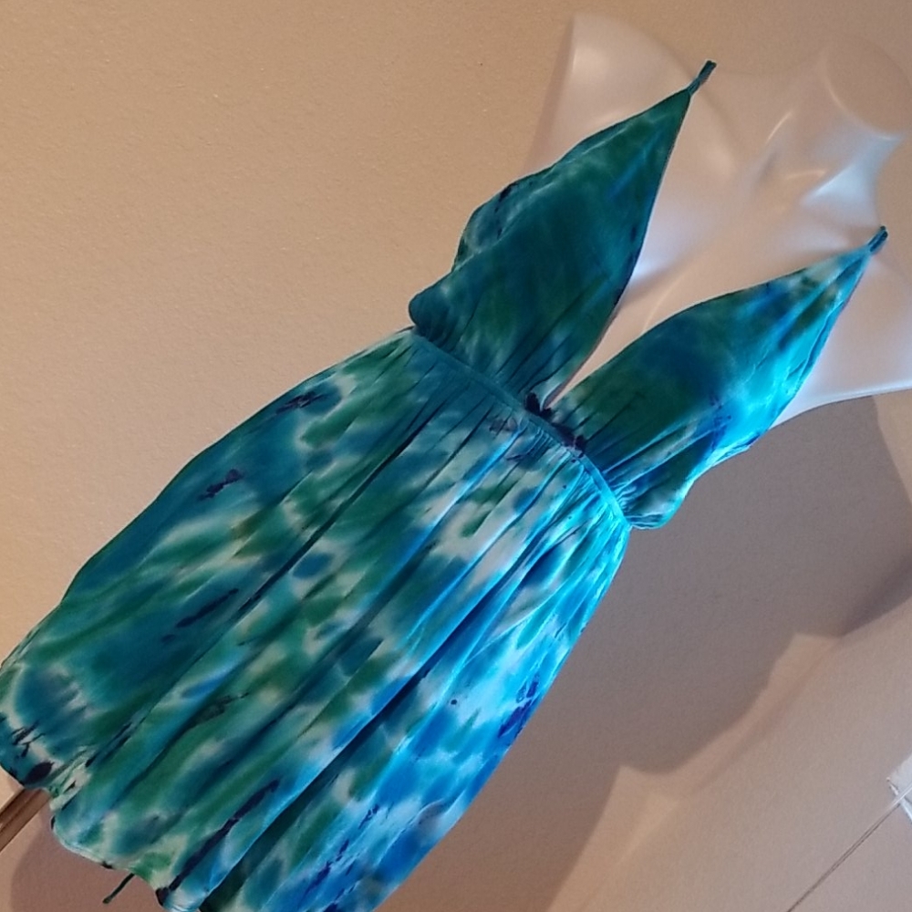 Halter gauze‎ dress/tunic lg tie-dyed